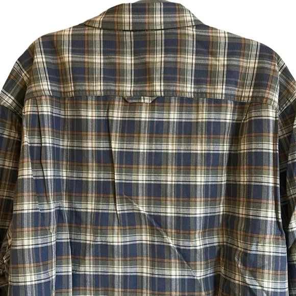 Pendleton Blue Beige Plaid Long Sleeve Button Down Shirt XXL - Picture 5 of 8